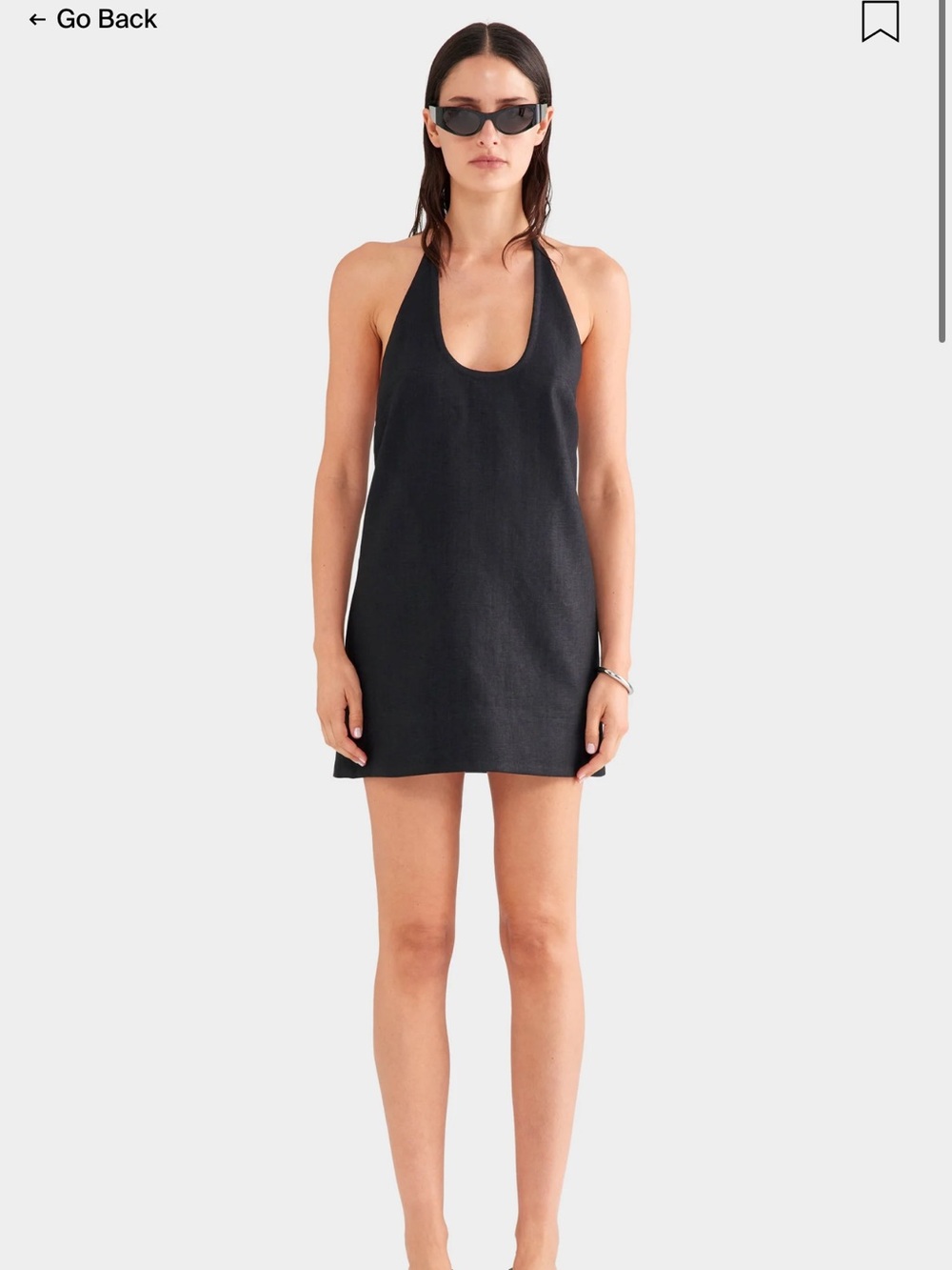 Linen Halter Mini Dress